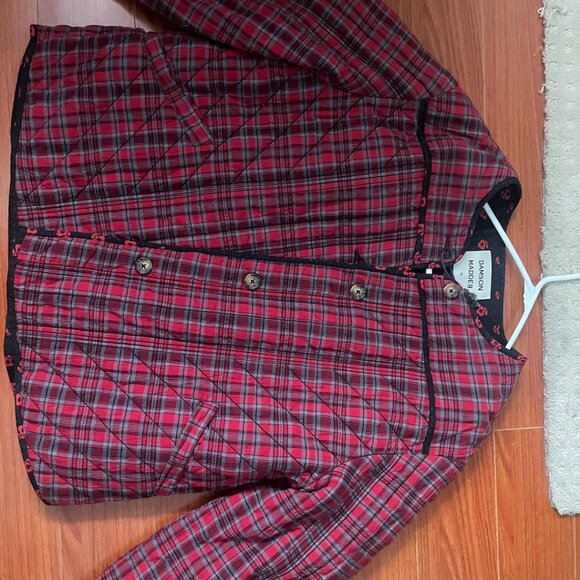 NWOT Damson Madder Macy Quilted Jacket - Red Check US 12 UK 16 - Picture 7 of 8
